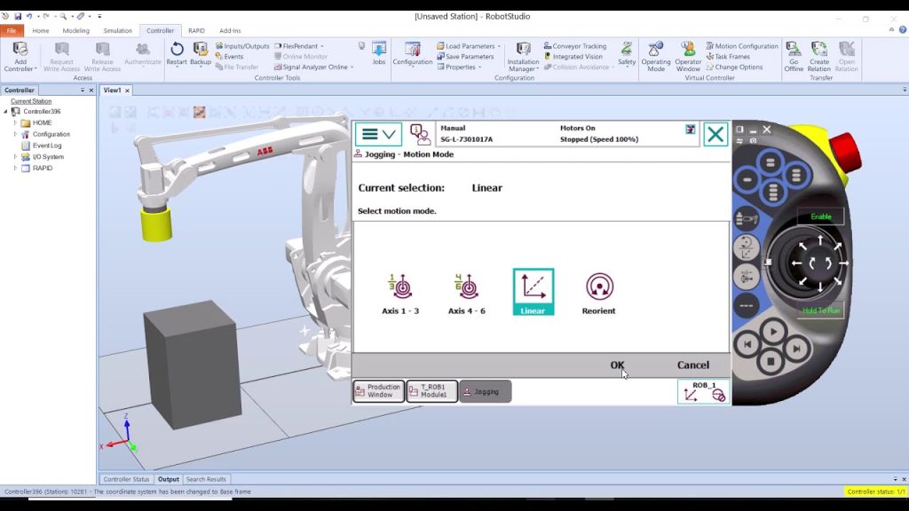 Create program using virtual flex pendant part 1