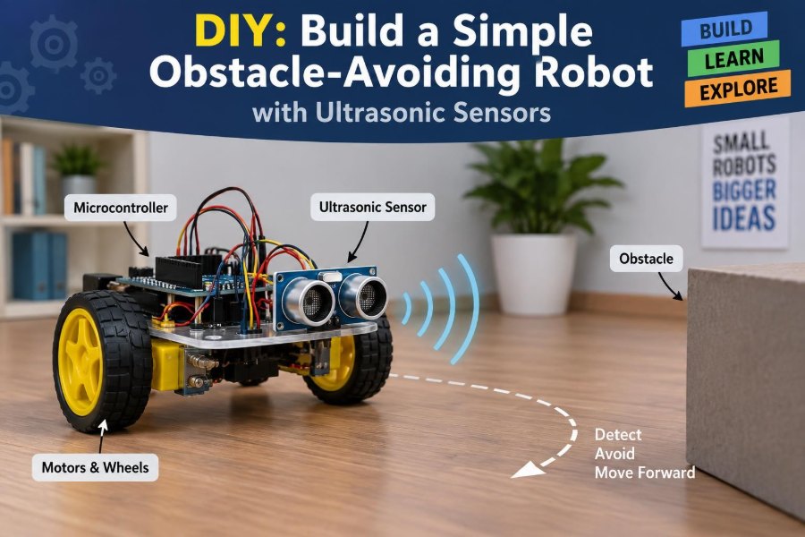 🦾 DIY: Build a Simple Obstacle-Avoiding Robot with Ultrasonic Sensors