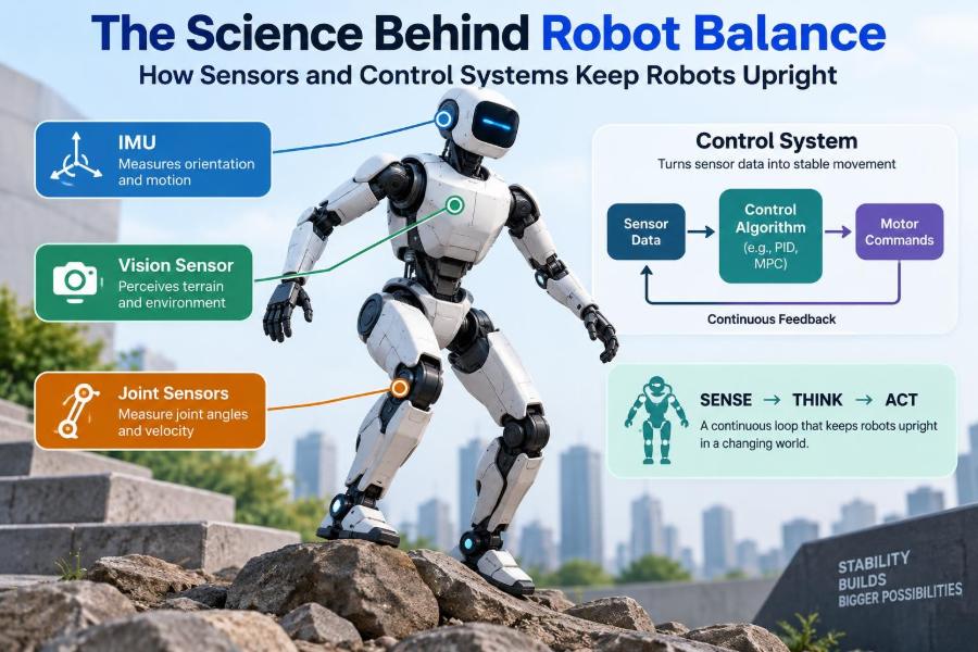 🦾 The Science Behind Robot Balance: How Sensors and Control Systems Keep Robots Upright