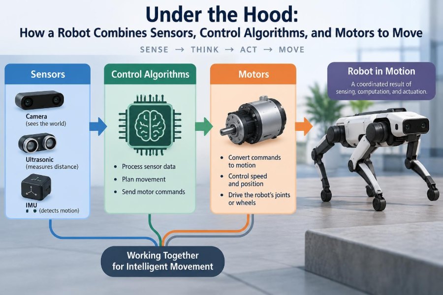 🦾 Under the Hood: How a Robot Combines Sensors, Control Algorithms, and Motors to Move