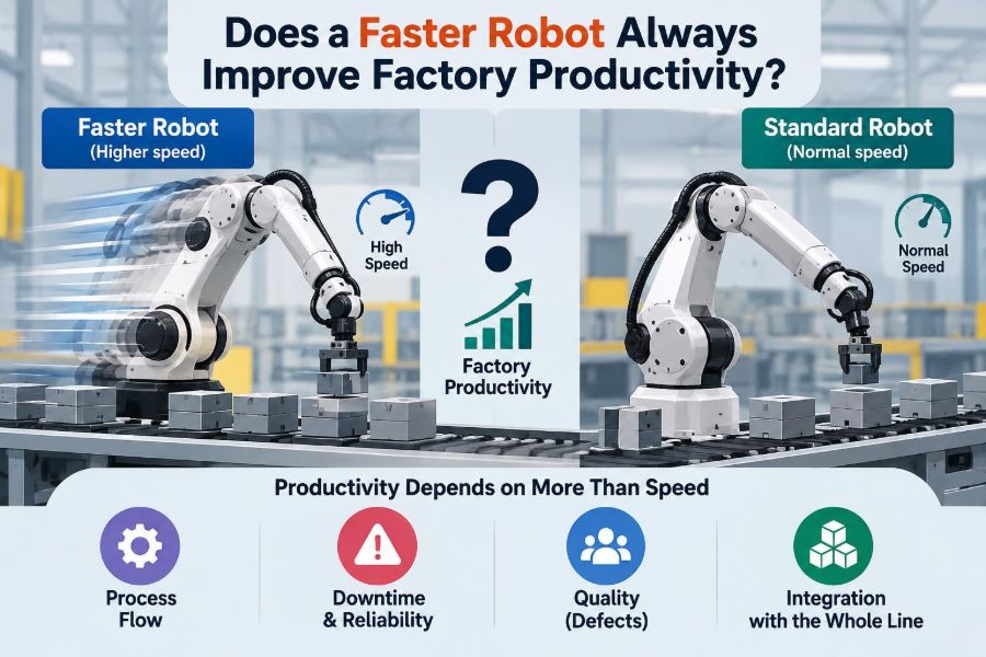 🦾 Does a Faster Robot Always Improve Factory Productivity?