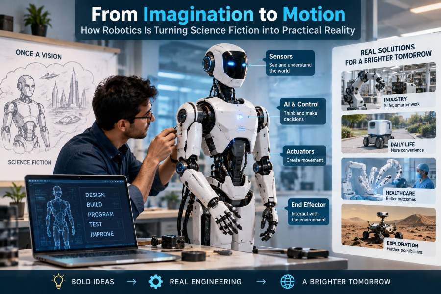 🦾 From Imagination to Motion: How Robotics Is Turning Science Fiction into Practical Reality