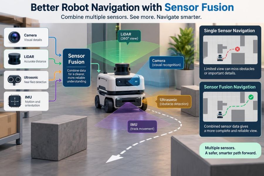 🦾 How to Improve Robot Navigation Using Sensor Fusion Instead of a Single Sensor