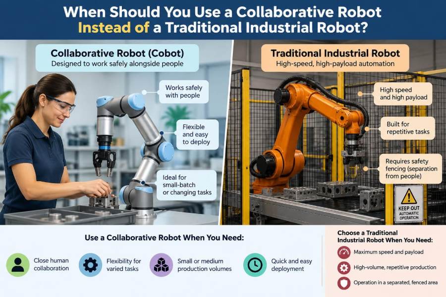 🦾 When Should You Use a Collaborative Robot Instead of a Traditional Industrial Robot?