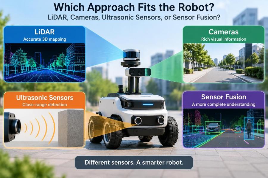 🦾 Which Approach Fits the Robot: LiDAR, Cameras, Ultrasonic Sensors, or Sensor Fusion?